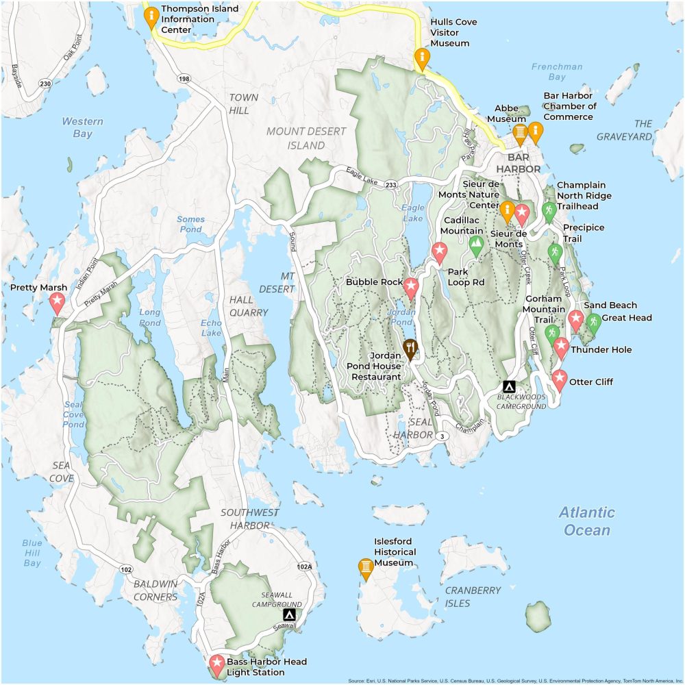 Acadia National Park Map