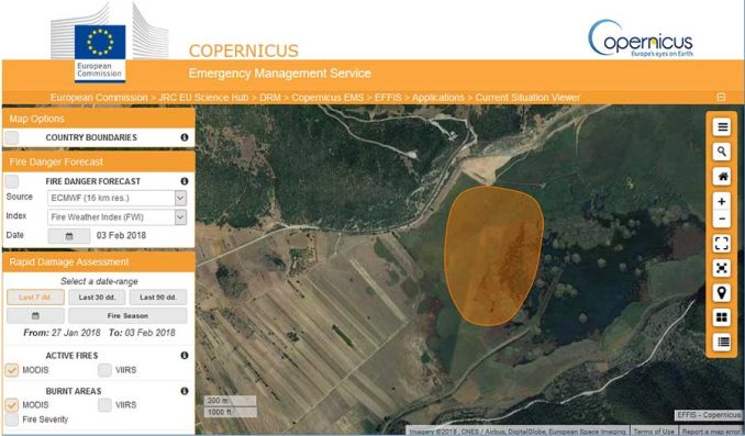 Active Fire Maps Copernicus Emergency Management Service