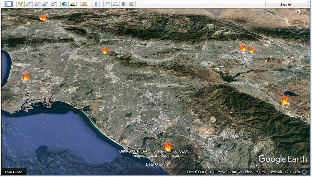 Active Fire Maps Landsat Look Overlay