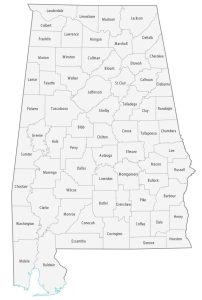 Alabama County Map