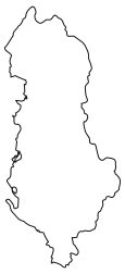 Albania Outline Map
