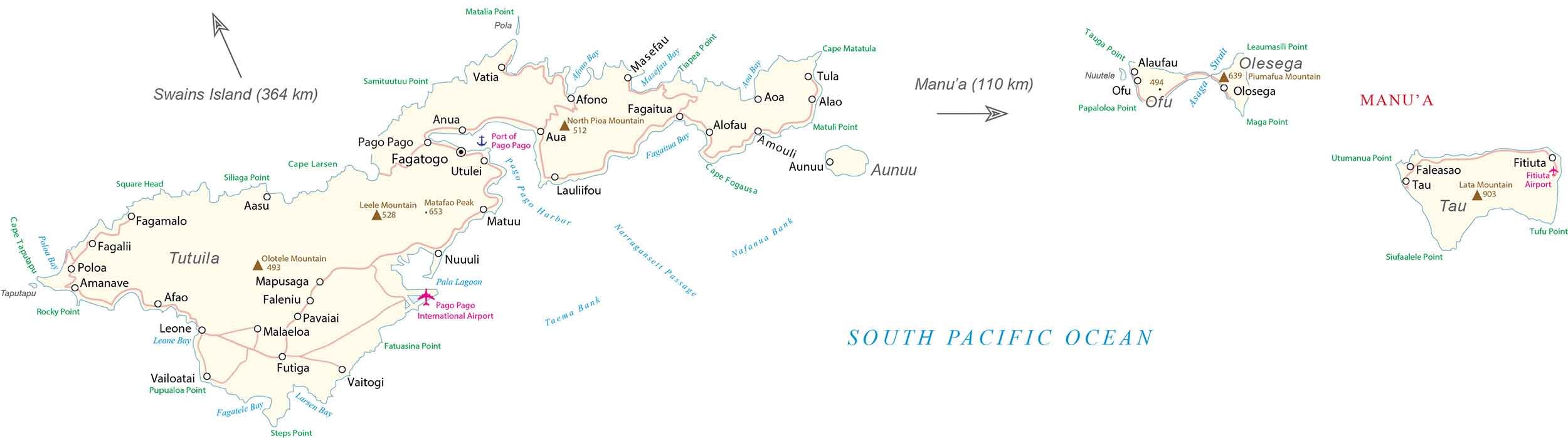American Samoa Map