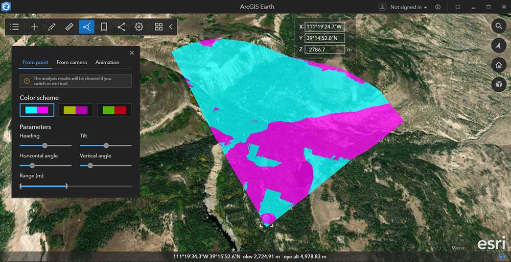 ArcGIS Earth Viewshed