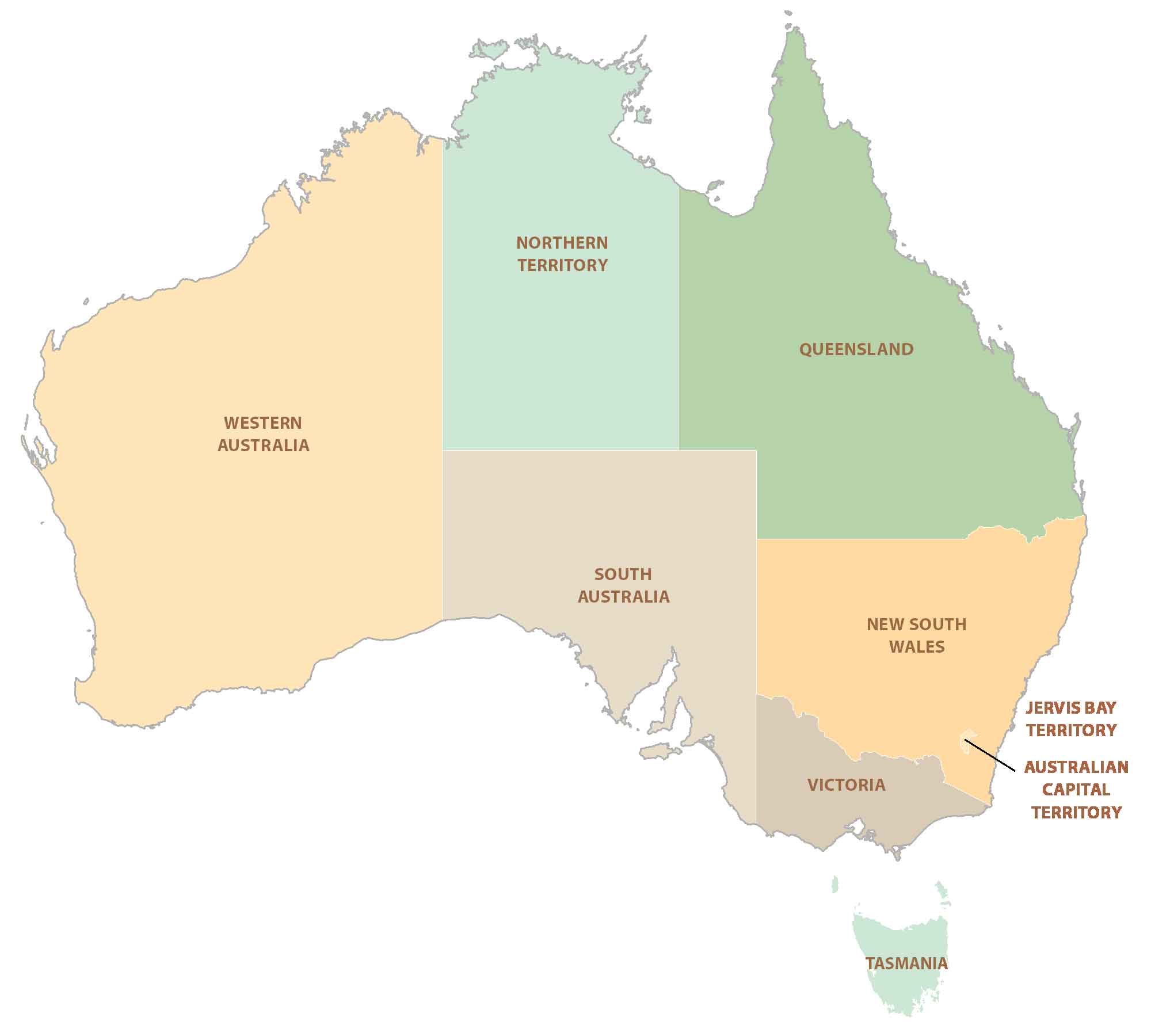 Australia Territory Map