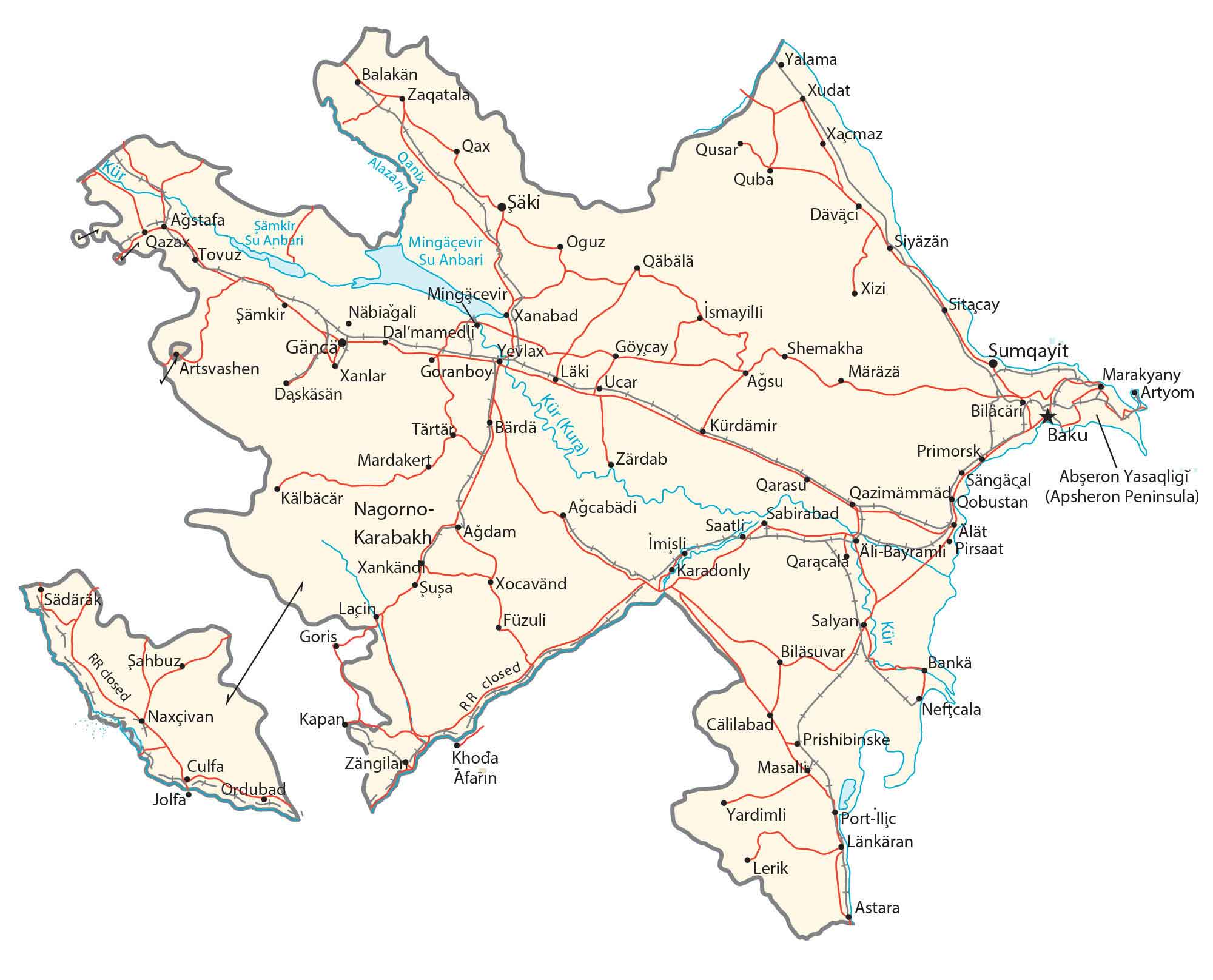 Azerbaijan Map