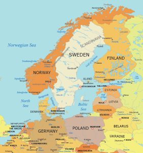 Baltic Peninsula Detailed Map