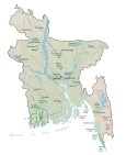 Bangladesh Physical Map