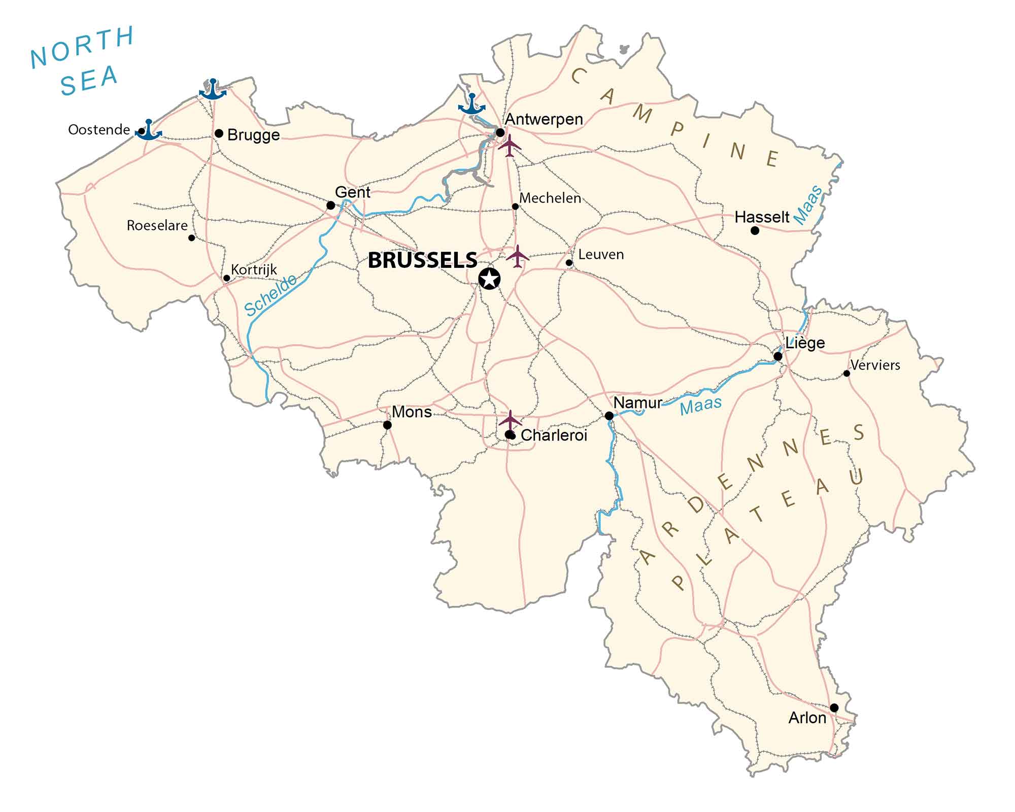 Belgium Map