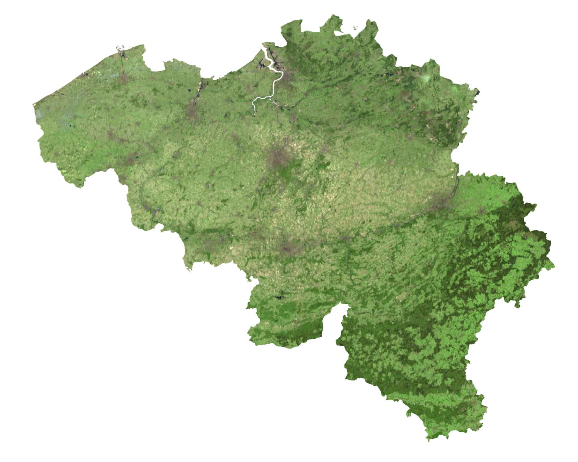 Belgium Satellite Map