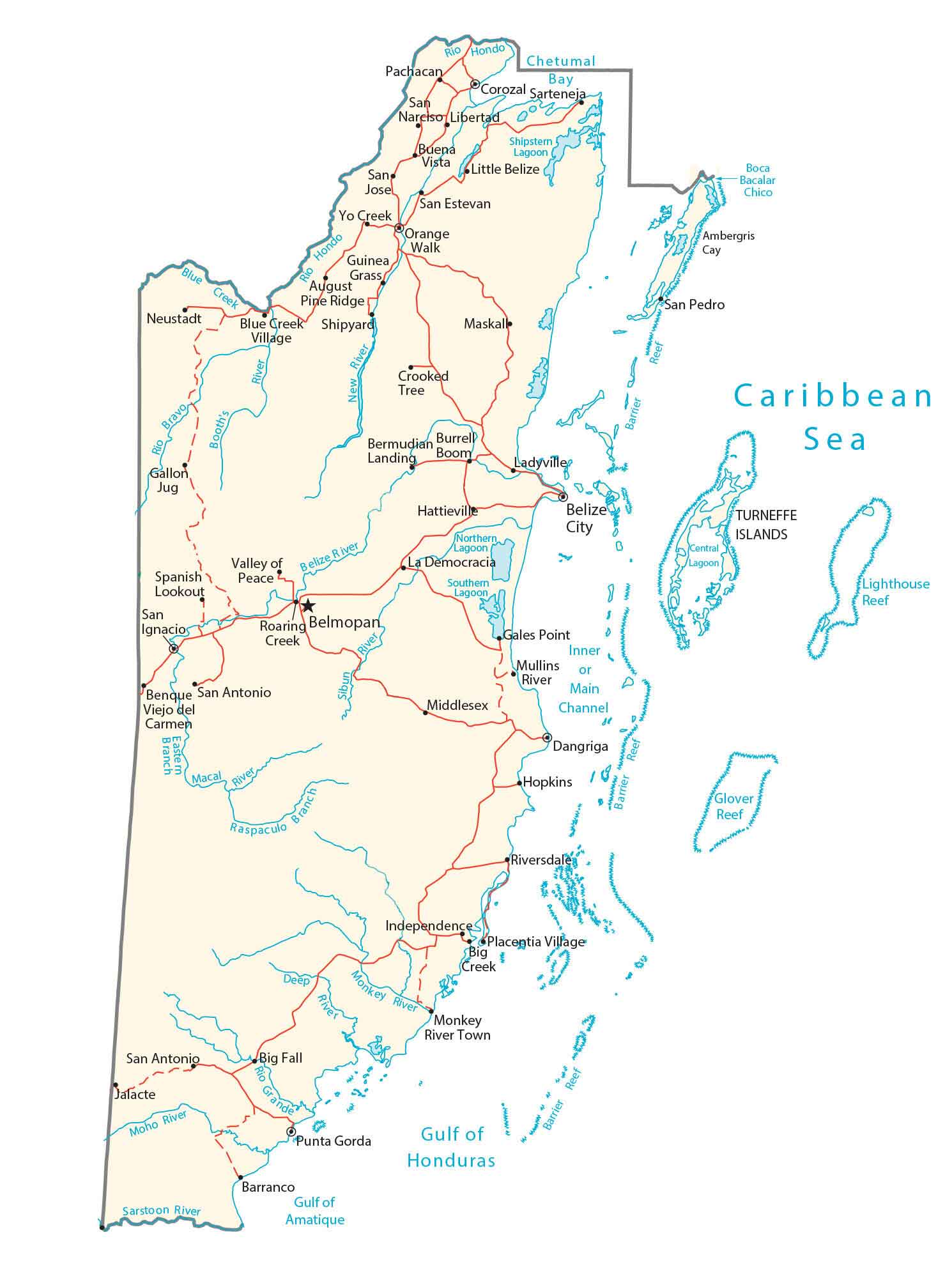 Belize Map