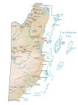 Belize Physical Map