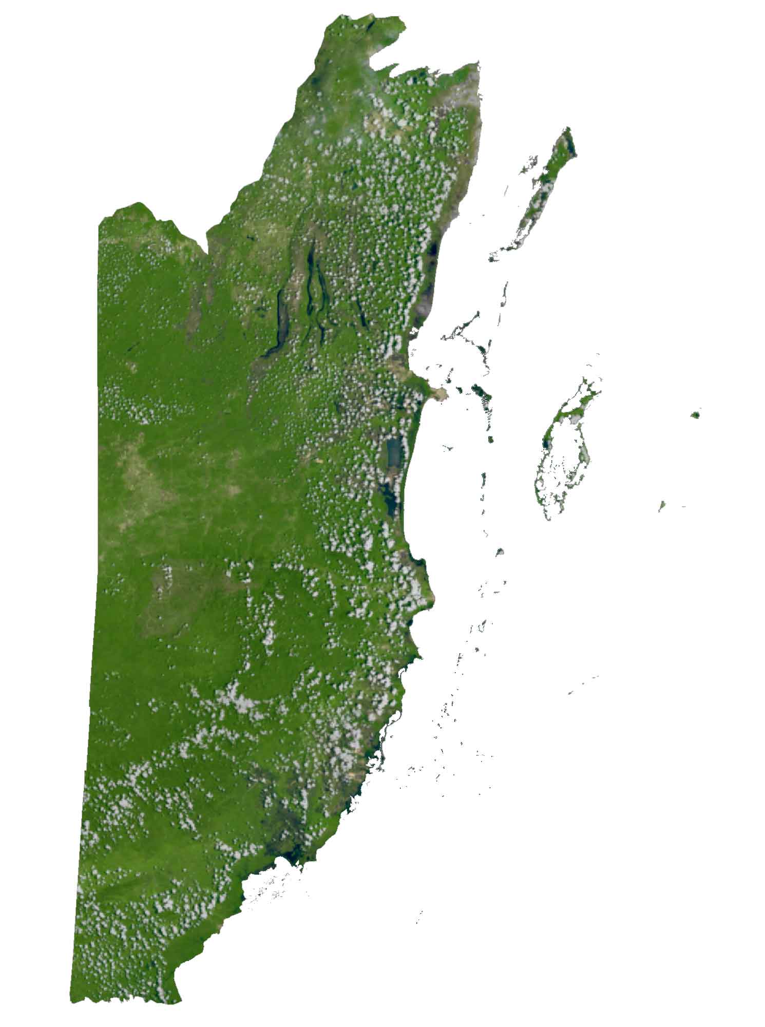 Belize Satellite Map