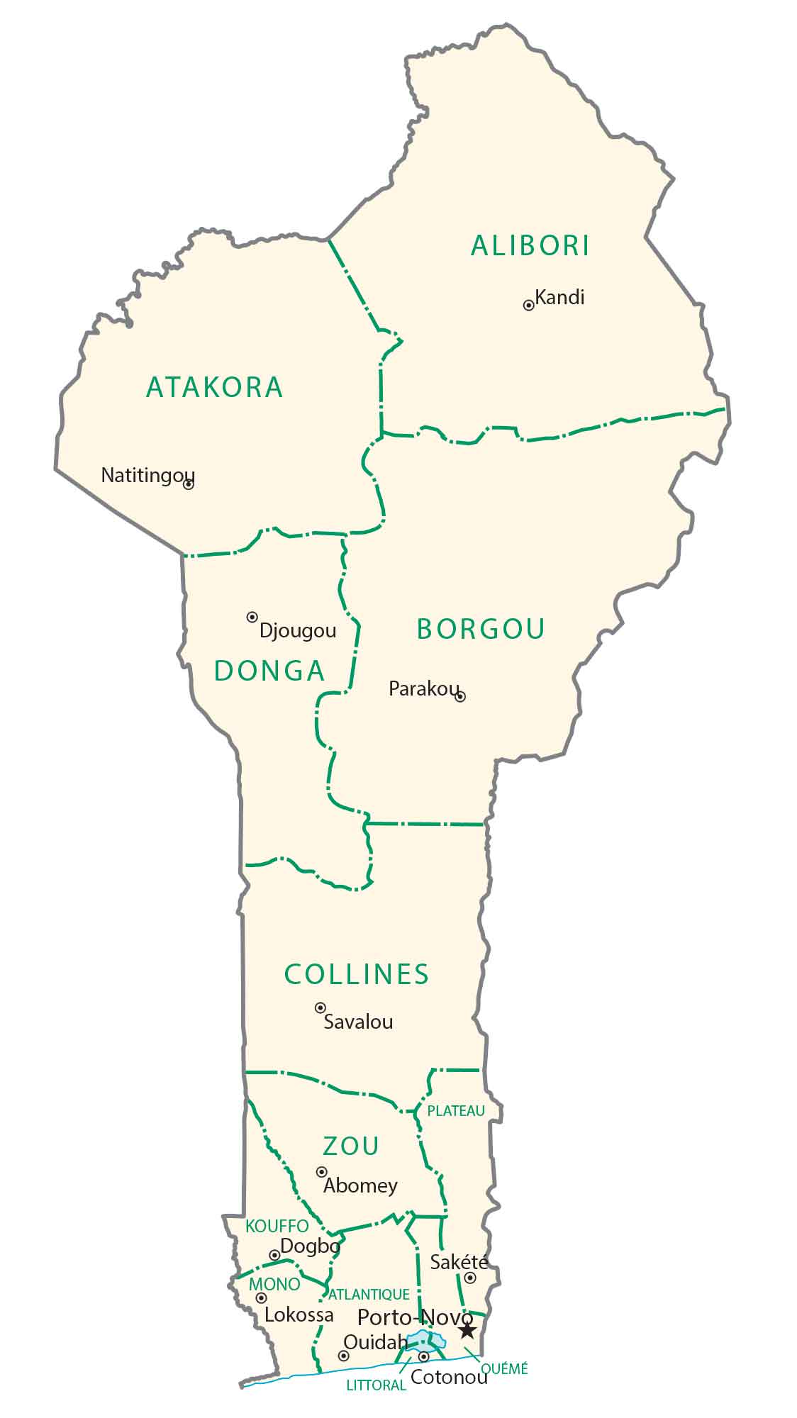 Benin Administration Map