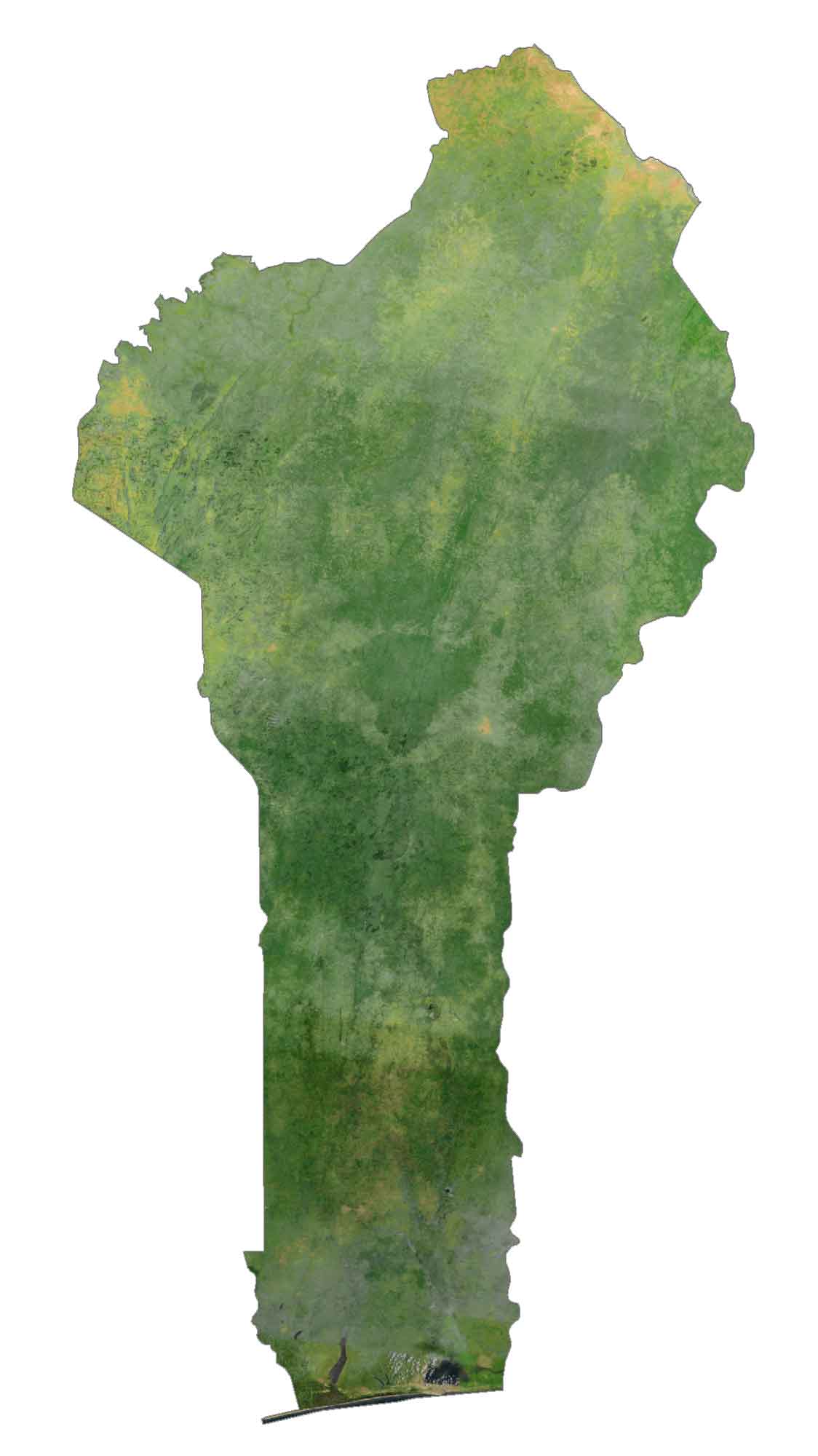 Benin Satellite Map