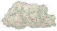 Bhutan Physical Map