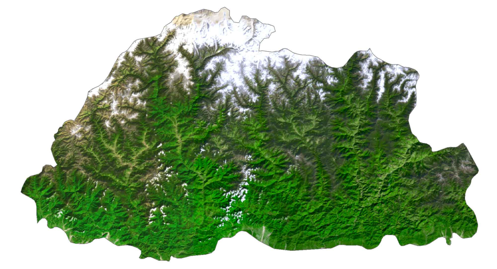 Bhutan Satellite Map