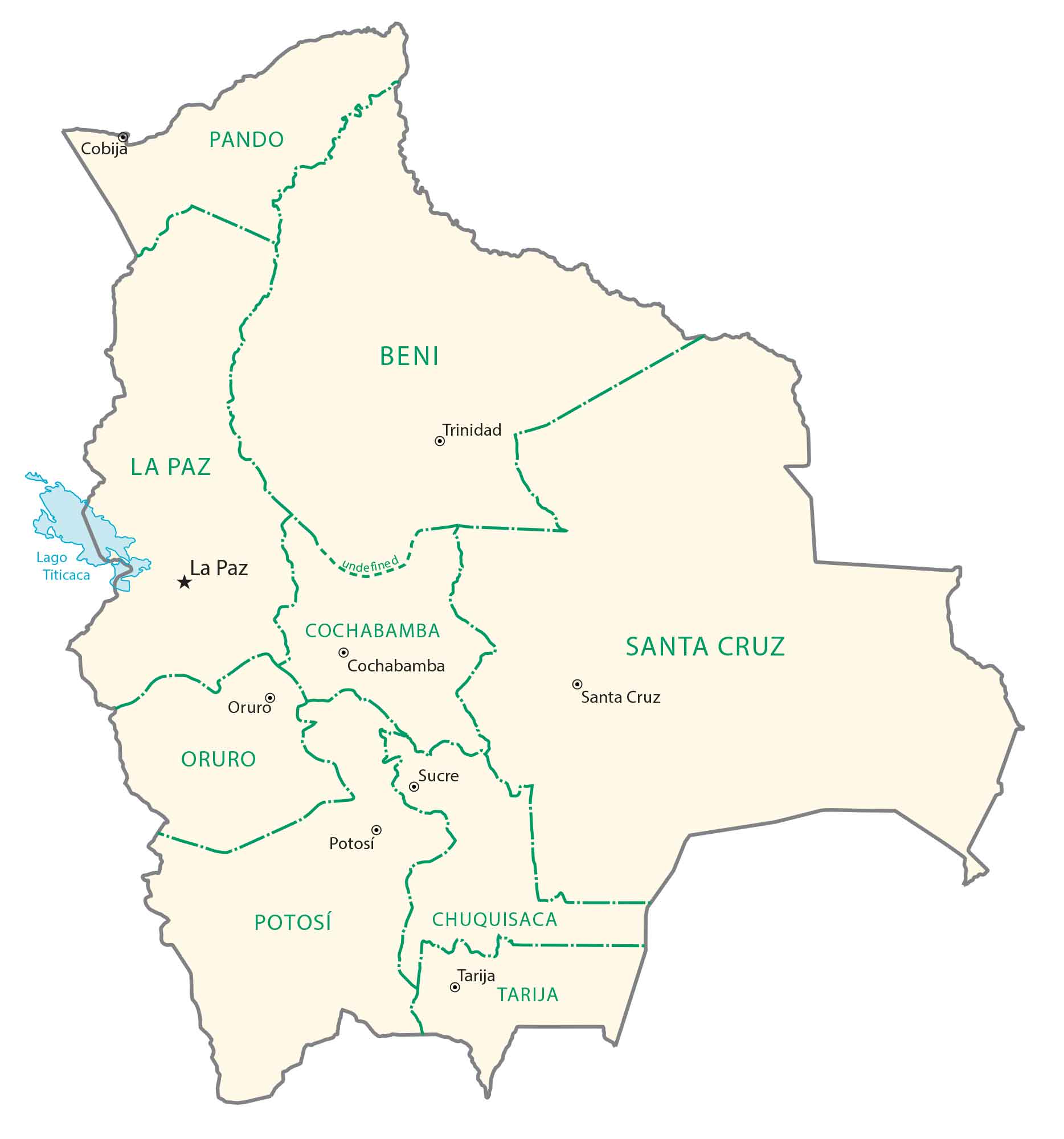 Bolivia Administrative Map