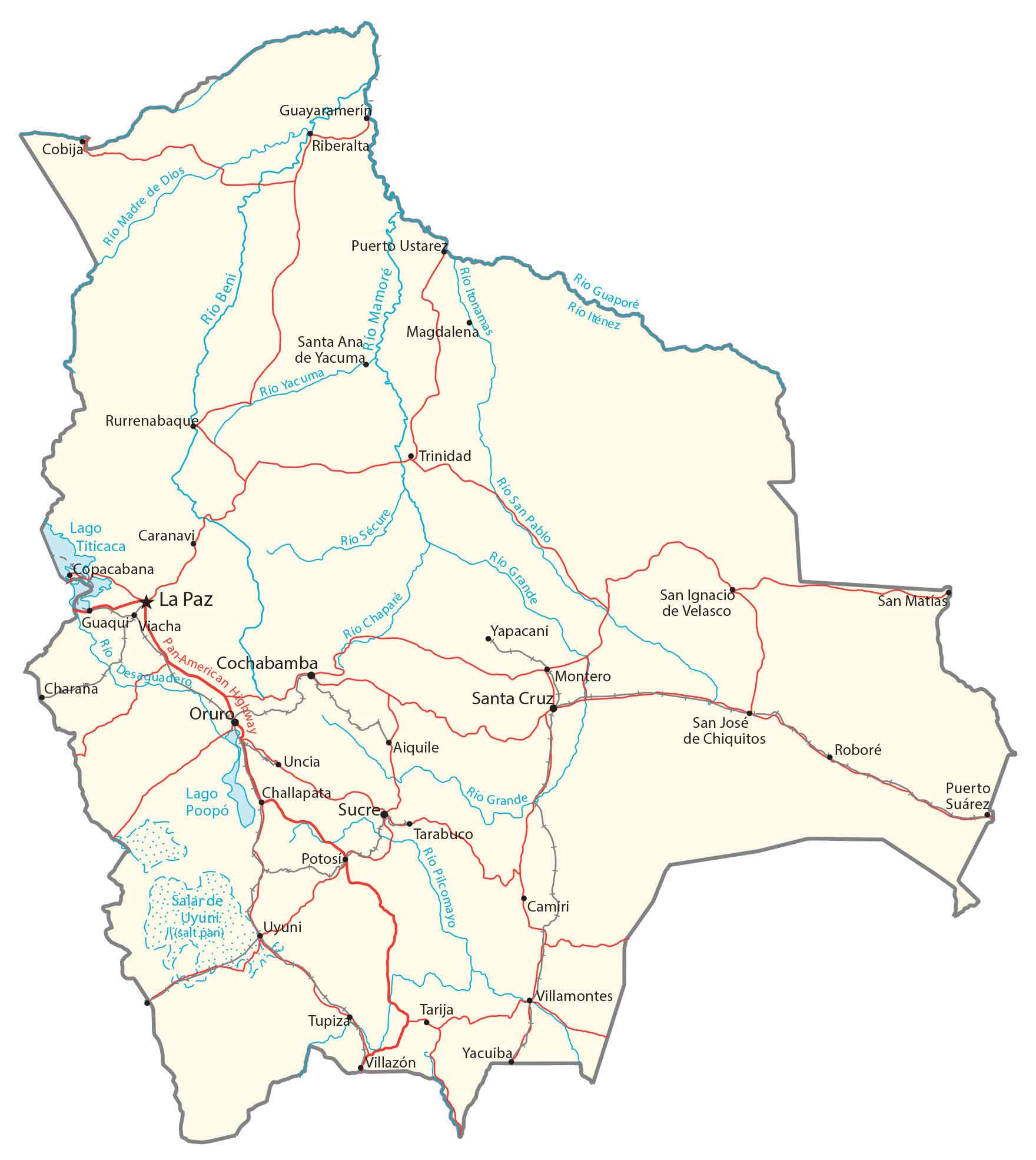 Bolivia Map