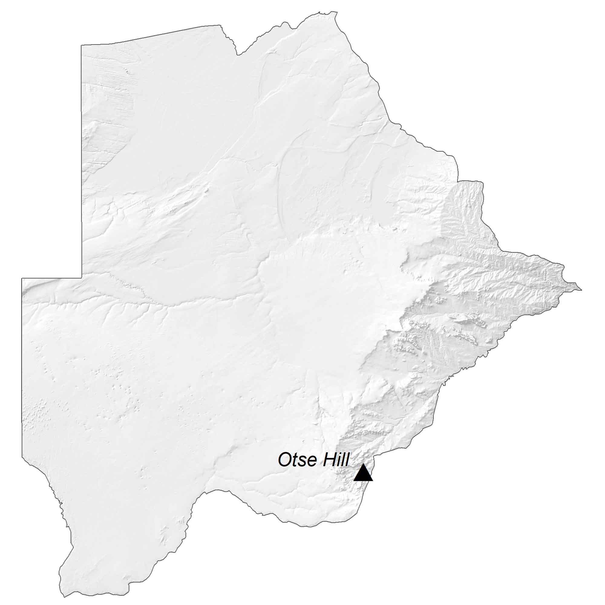 Botswana Elevation Map