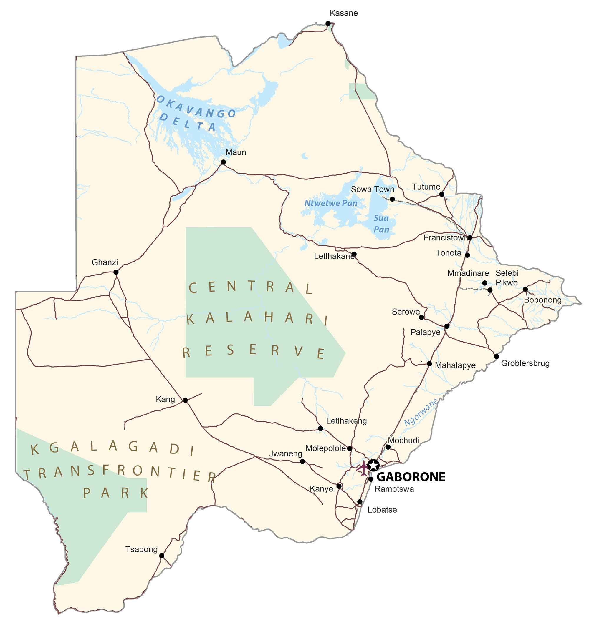 Botswana Map