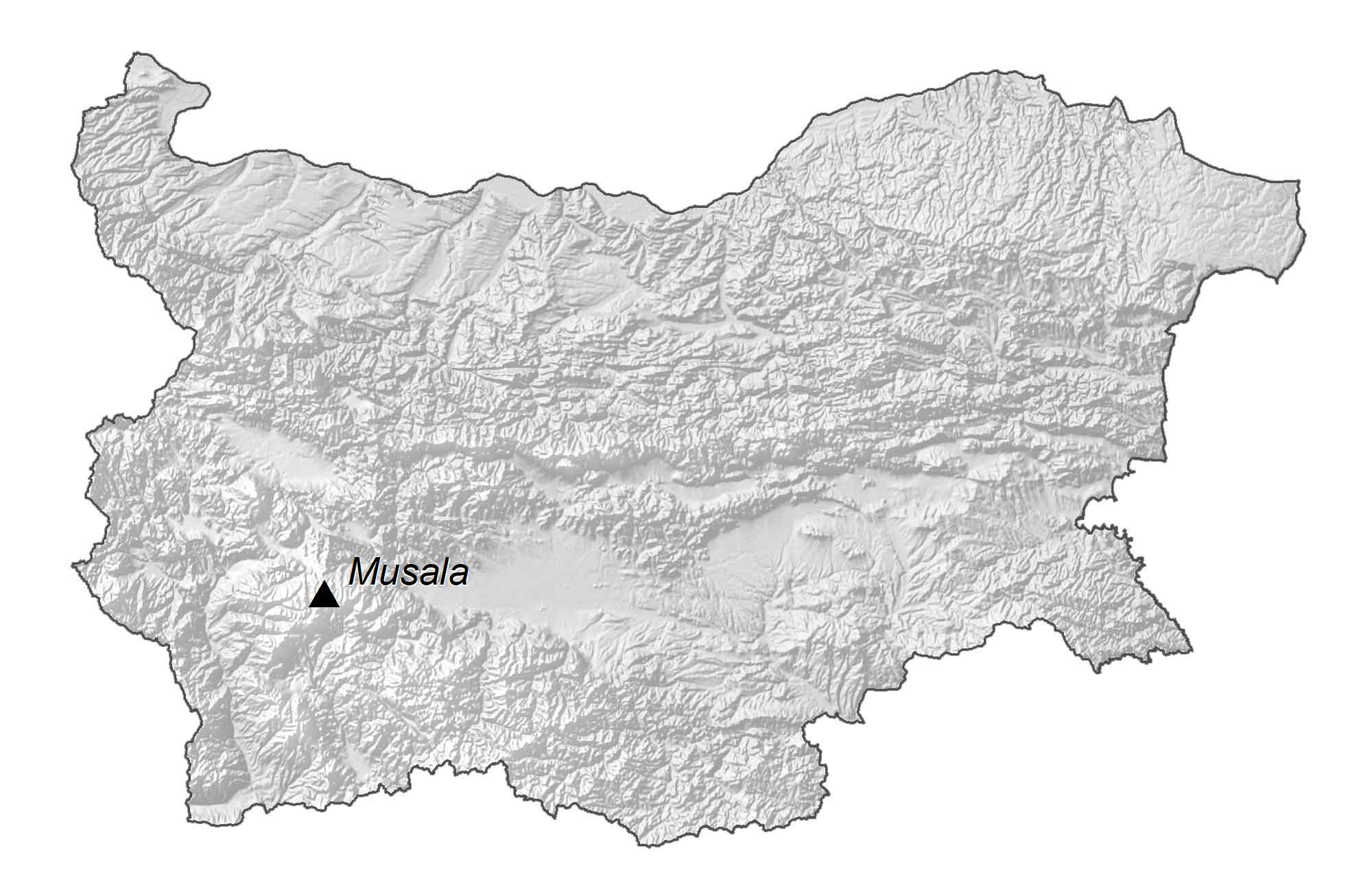 Bulgaria Elevation Map