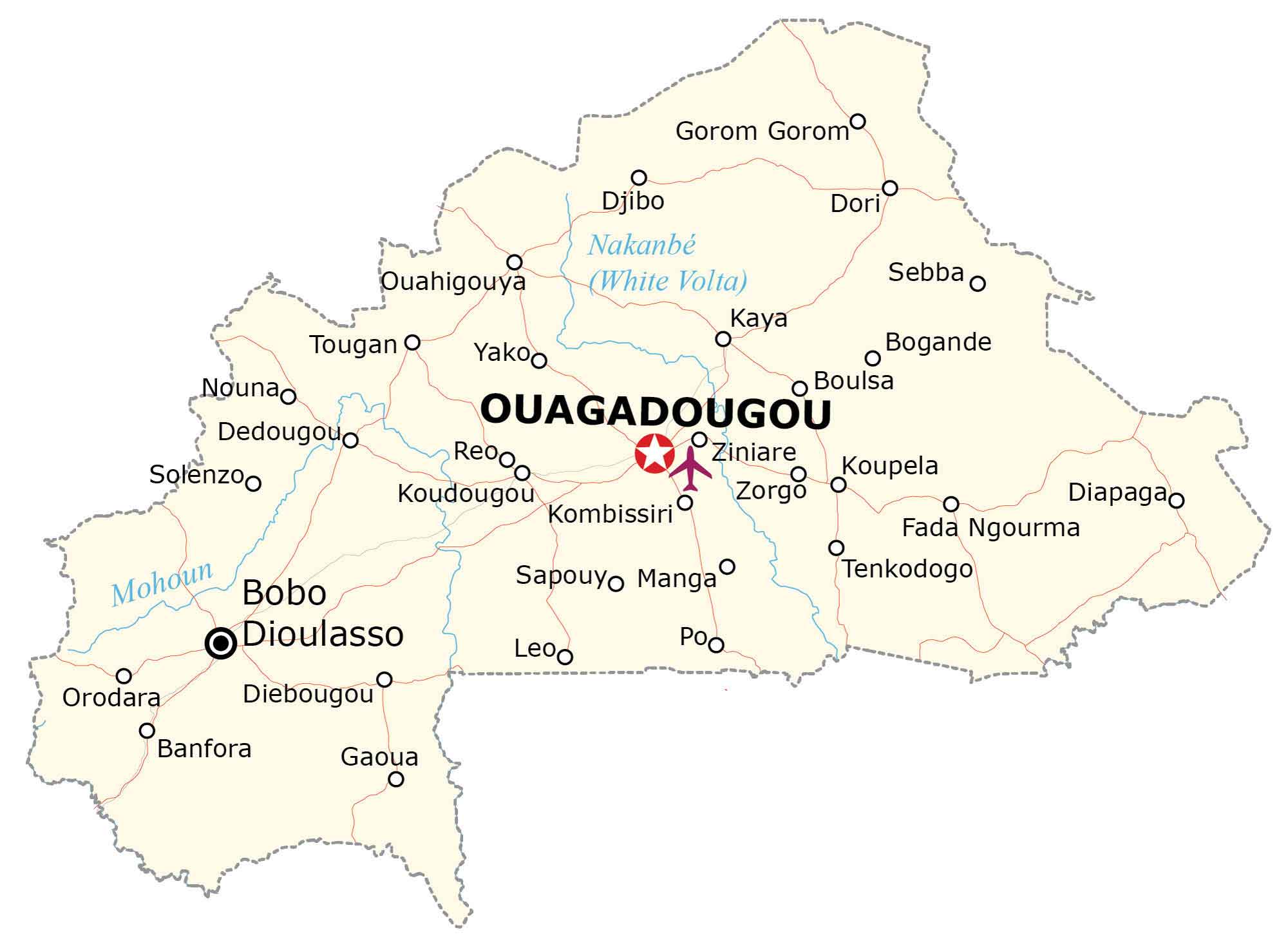 Burkina Faso Map