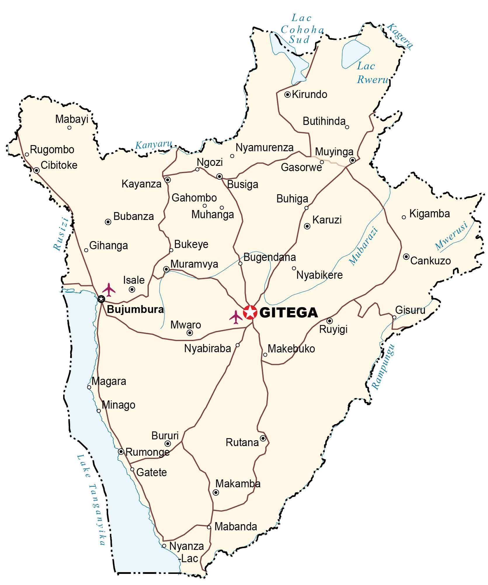 Burundi Map