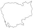 Cambodia Blank Map