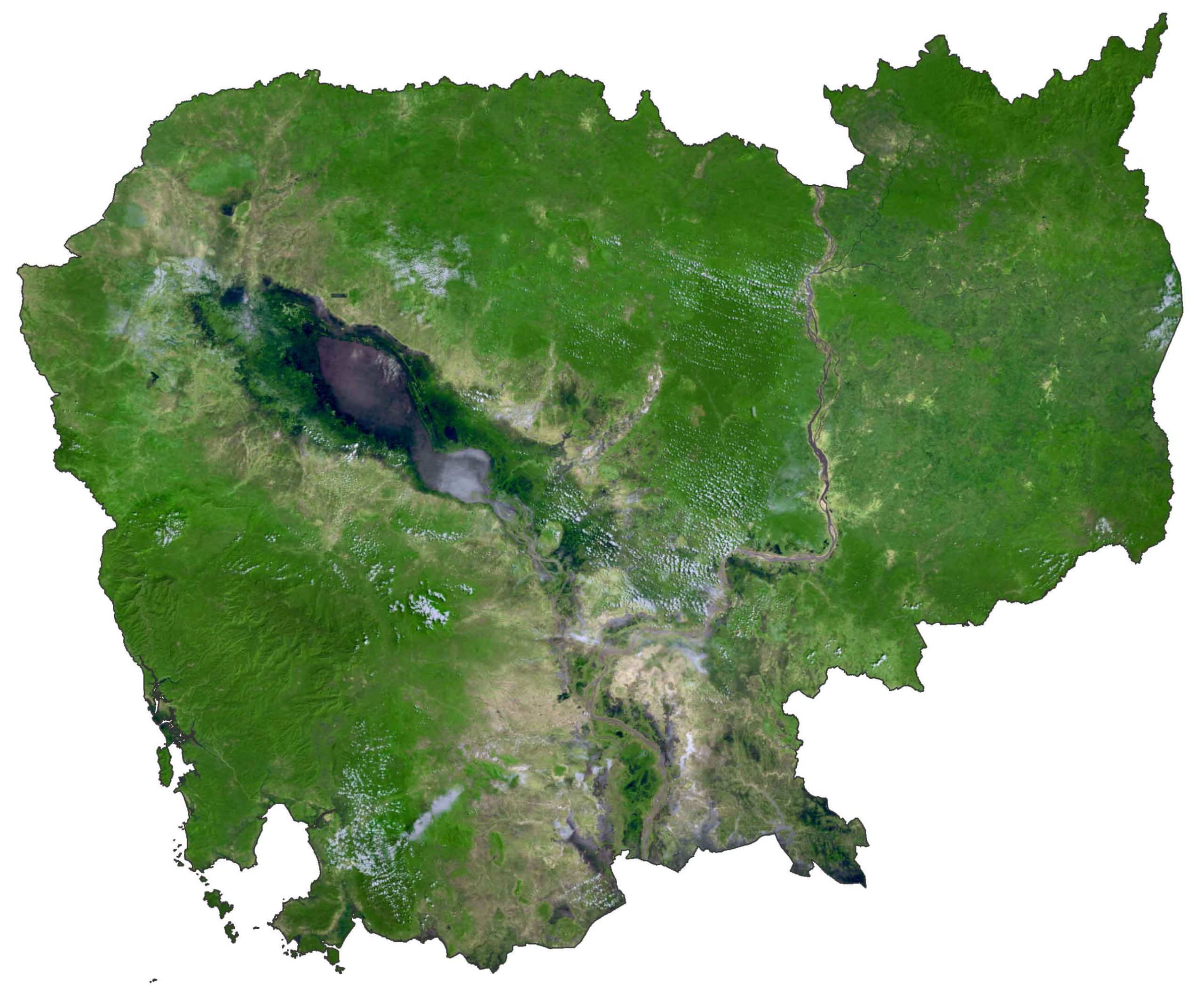 Cambodia Satellite Map