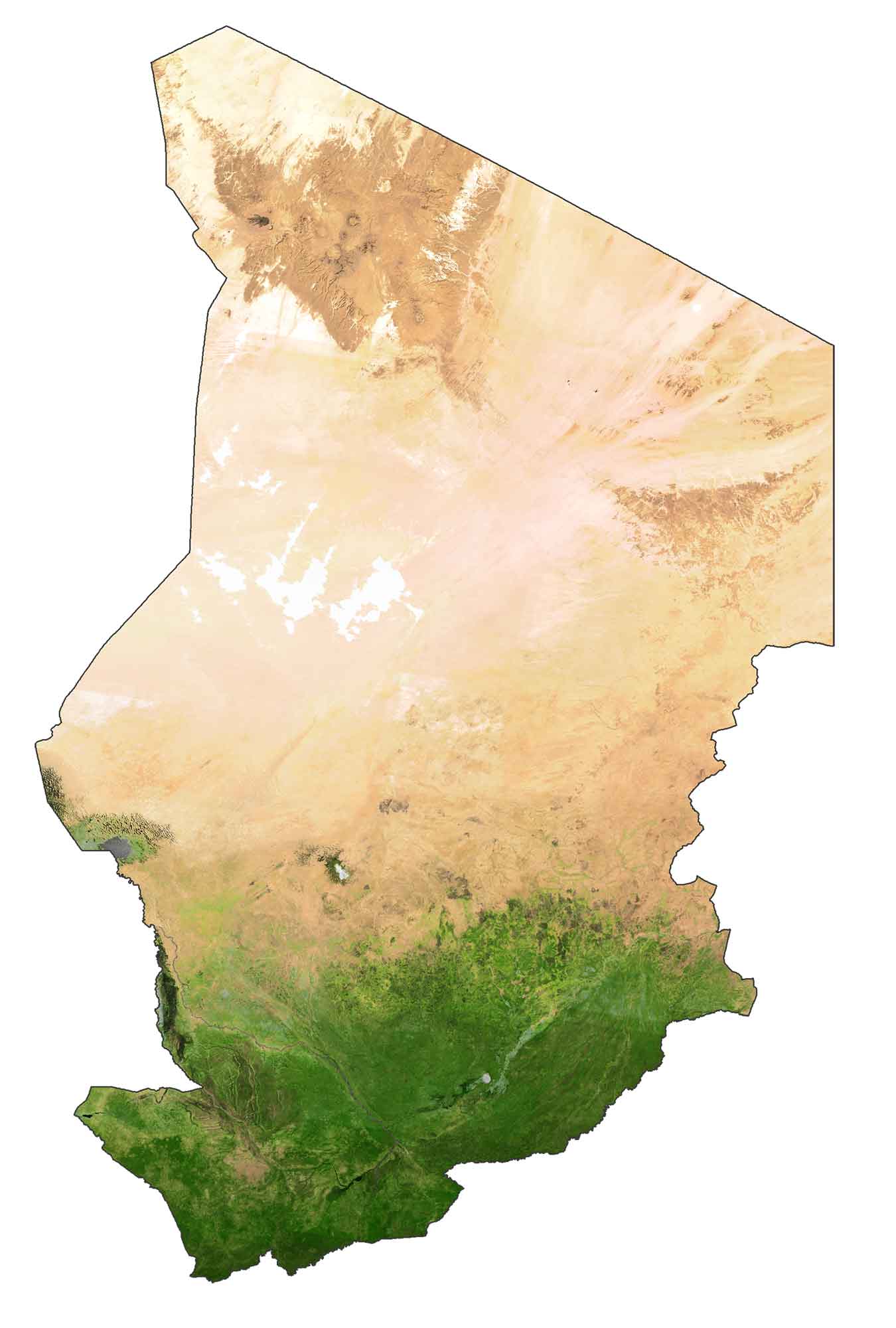 Chad Satellite Map