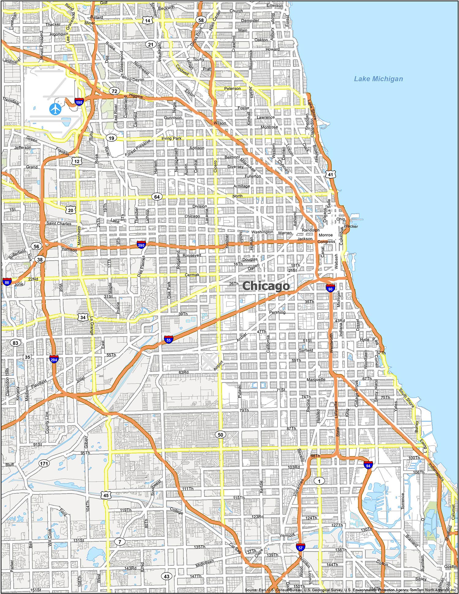 Chicago Road Map