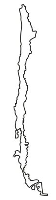 Chile Blank Map