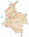 Colombia Physical Map