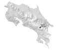 Costa Rica Physical Map