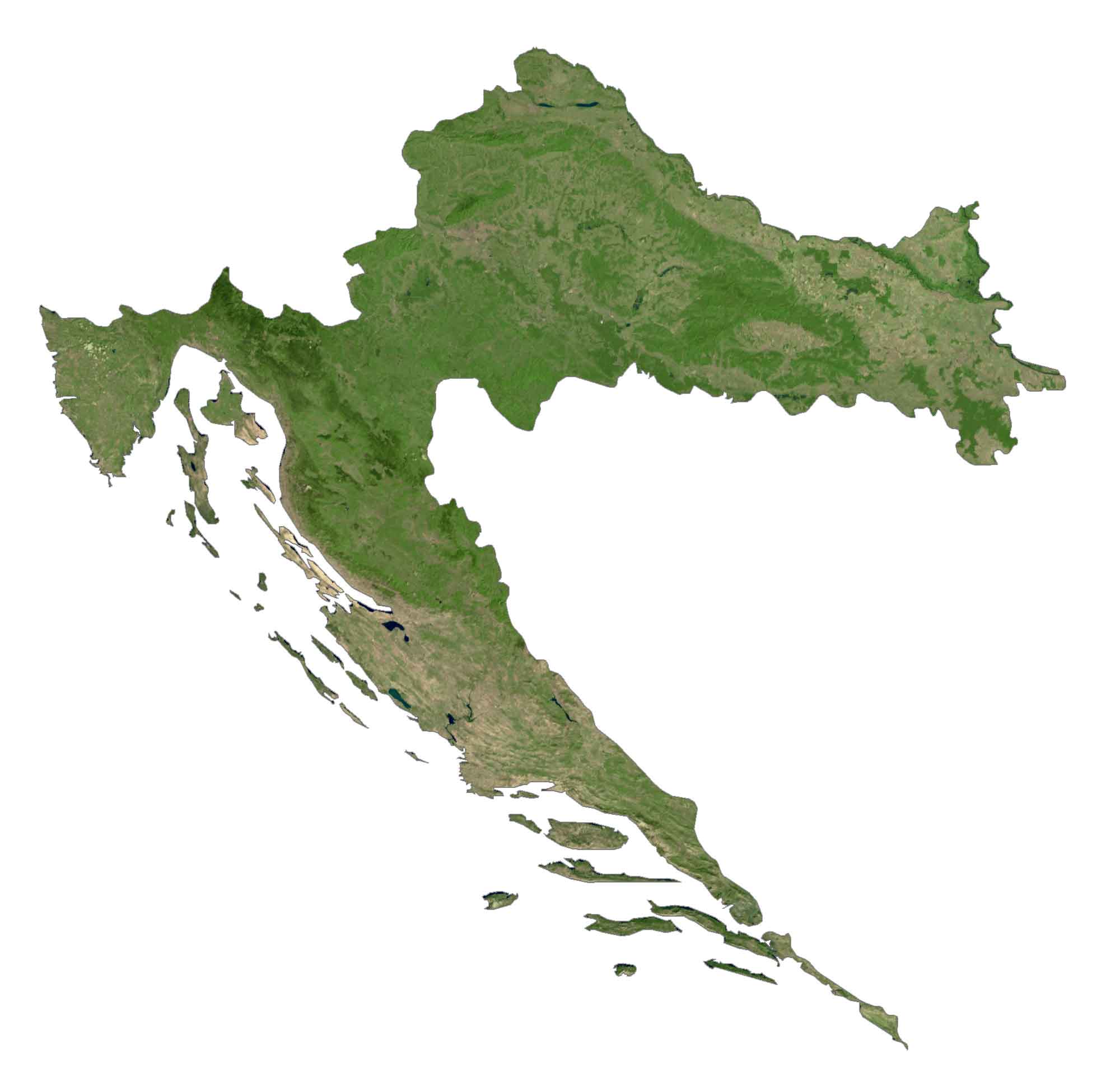 Croatia Satellite Map