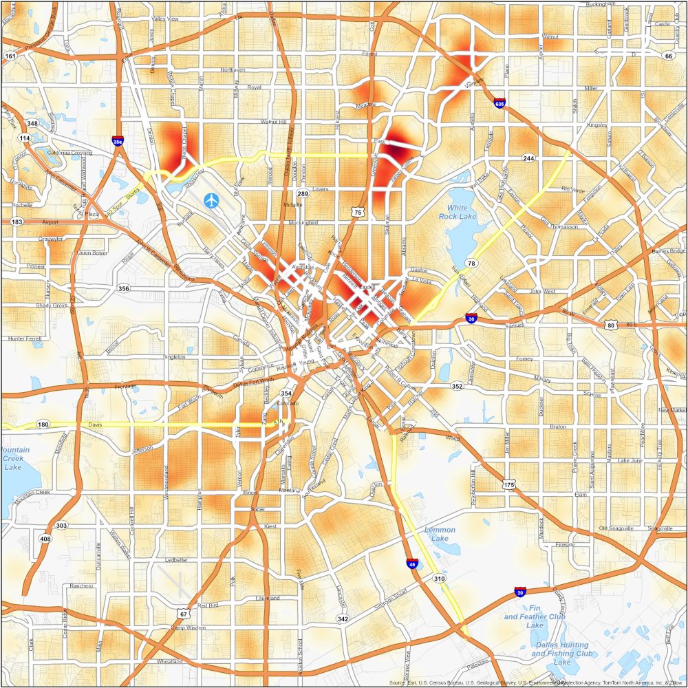 Dallas Downtown Crime Map