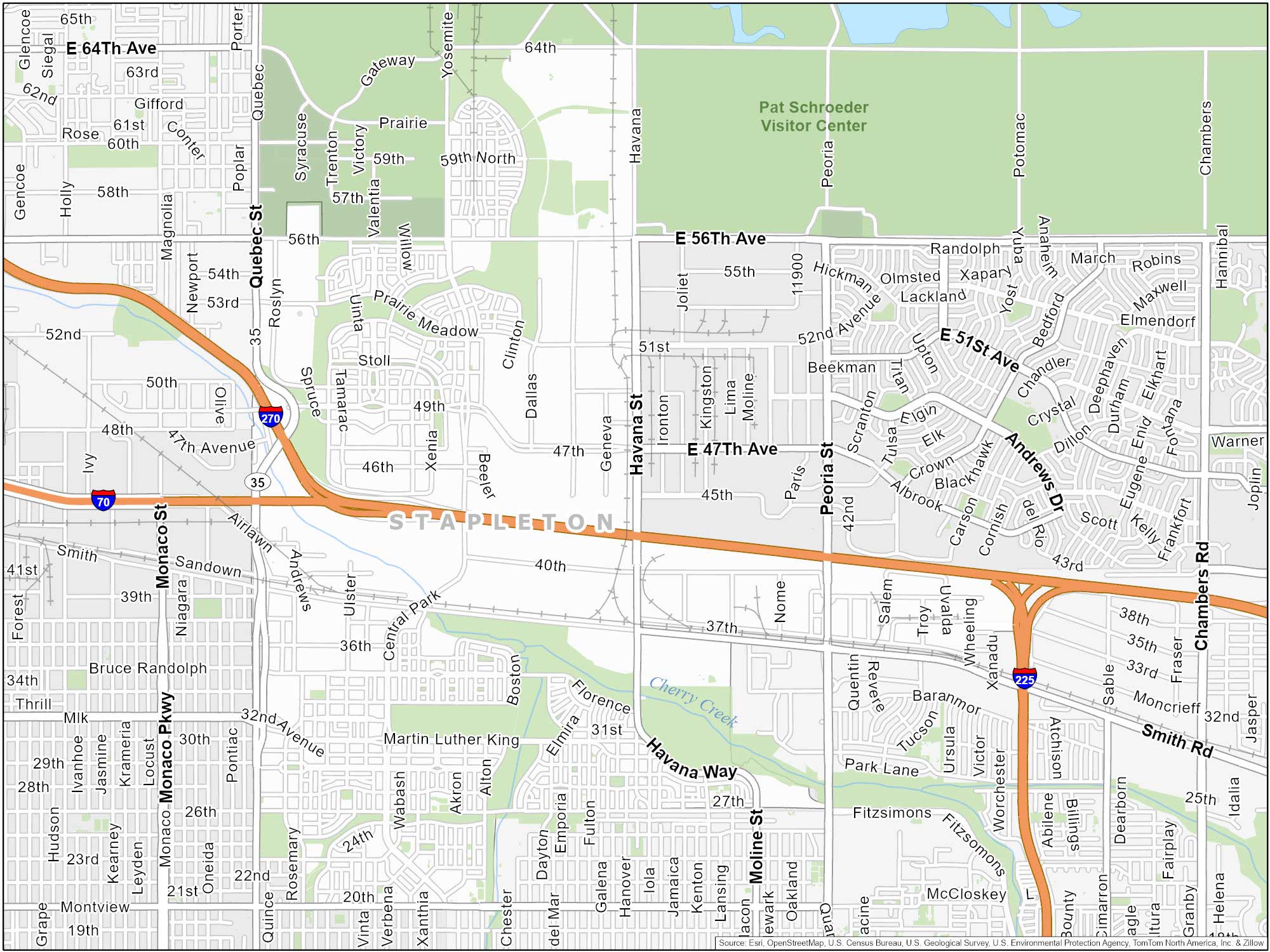 Denver Stapleton Map