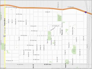 Denver Sunnyside Map