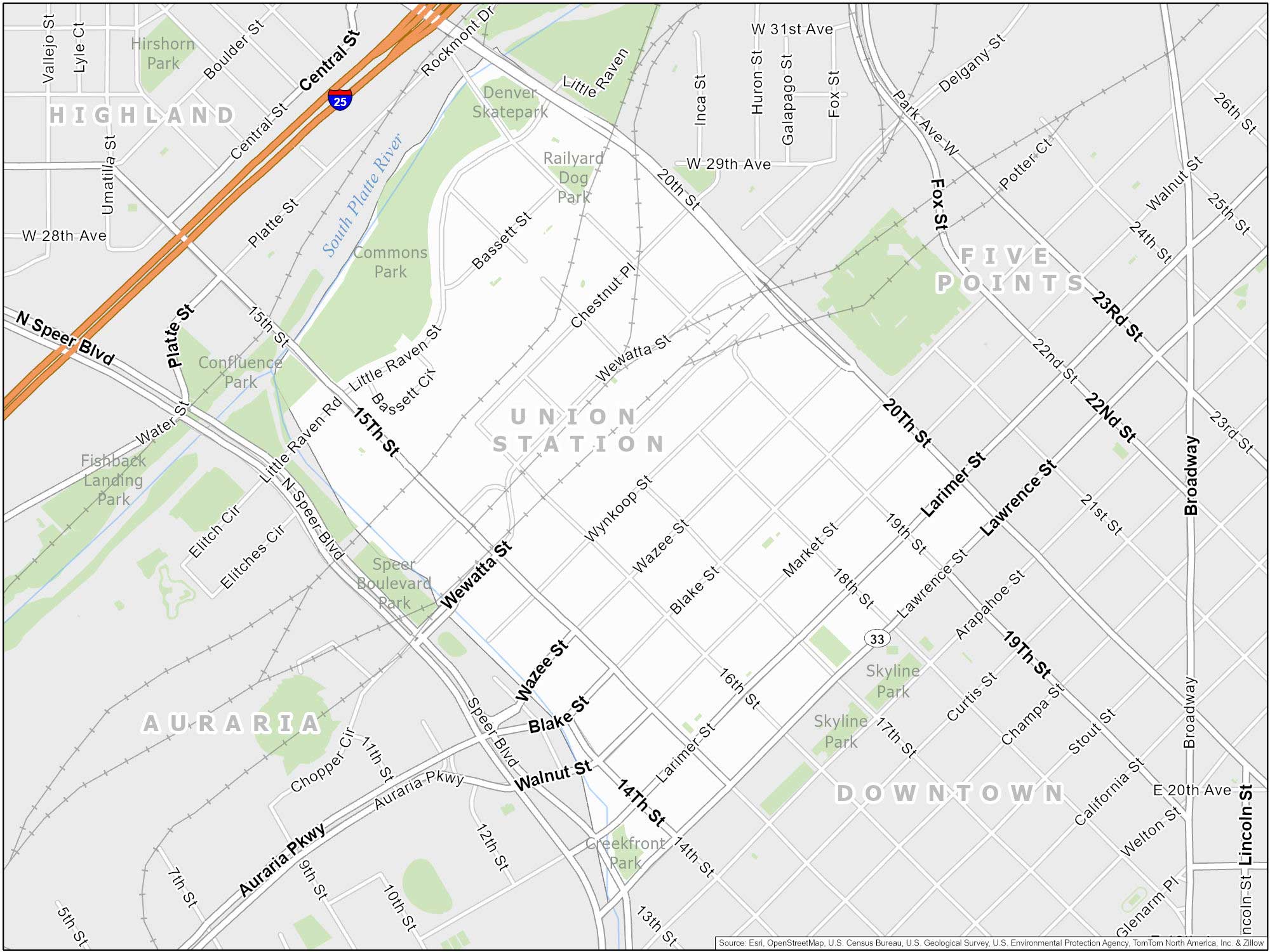 Denver Union Station Map