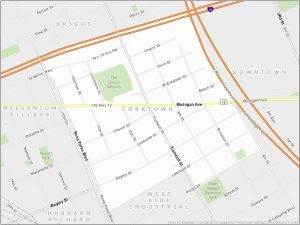 Detroit Corktown Map