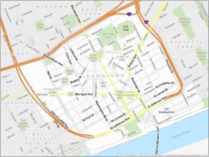 Detroit Downtown Map