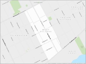 Detroit West Village Map