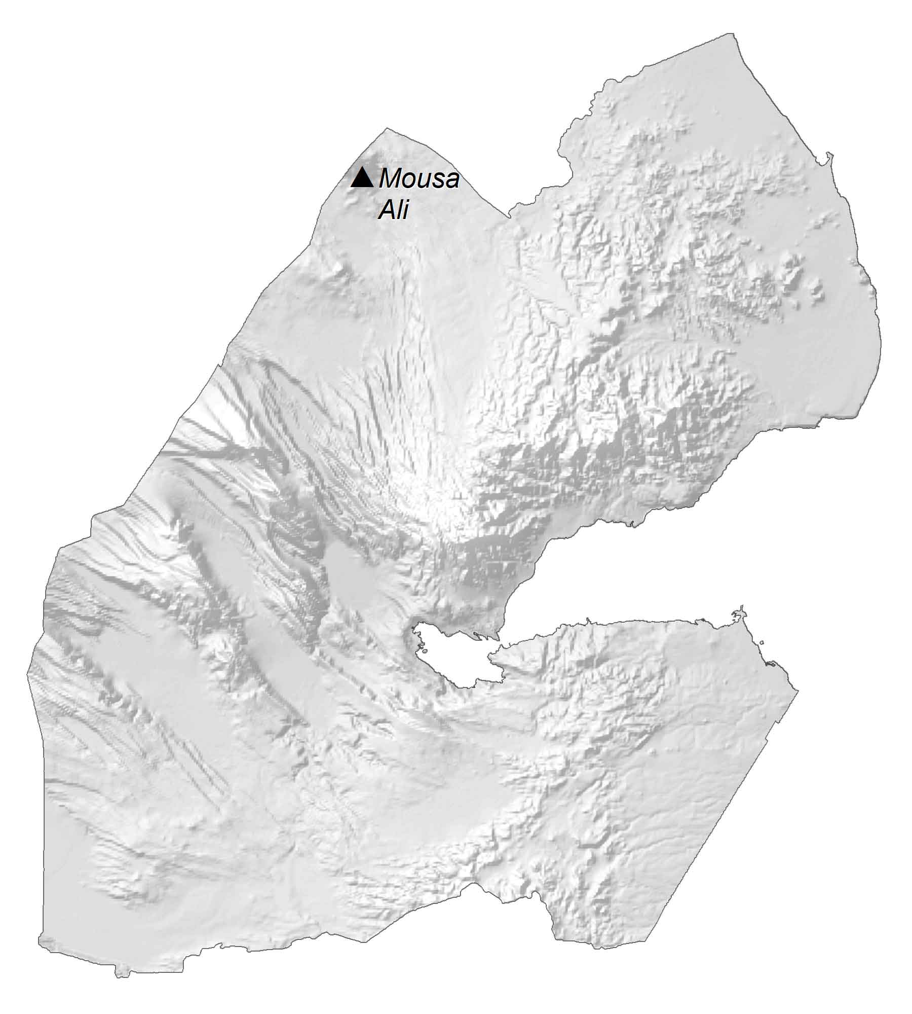 Djibouti Elevation Map