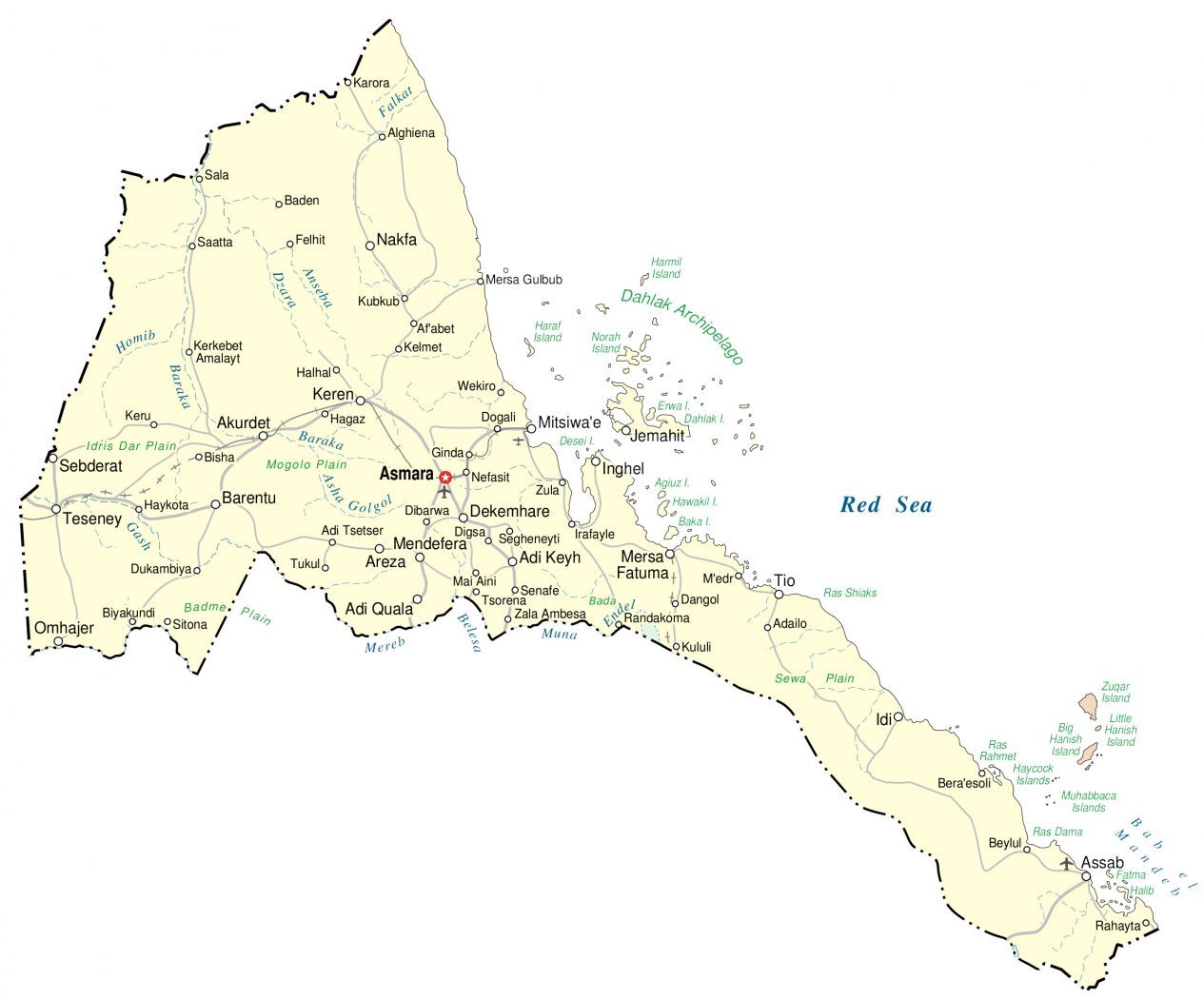 Eritrea Map