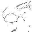 Fiji Islands Blank Map