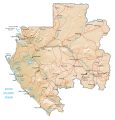 Gabon Physical Map