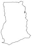 Ghana Blank Map