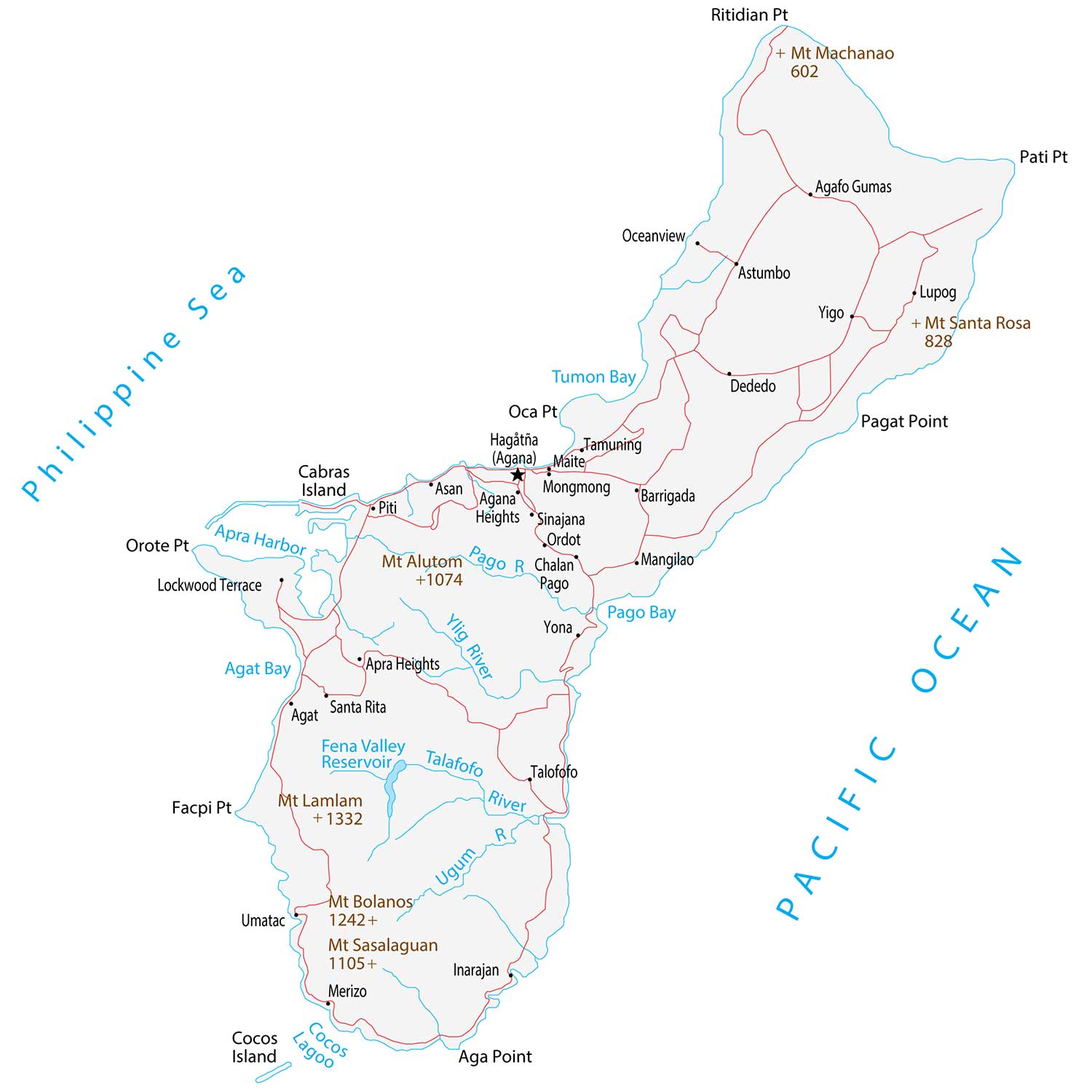 Guam Map