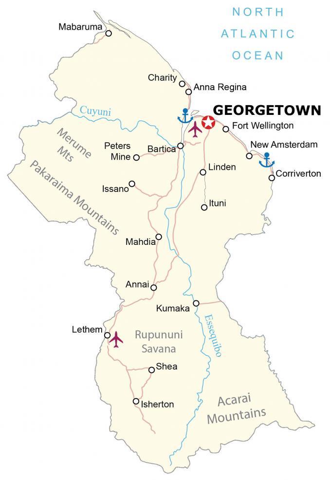 Guyana Map