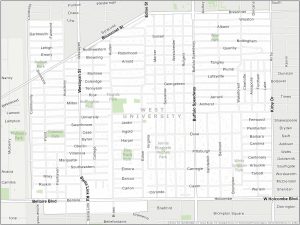 Houston West University Map